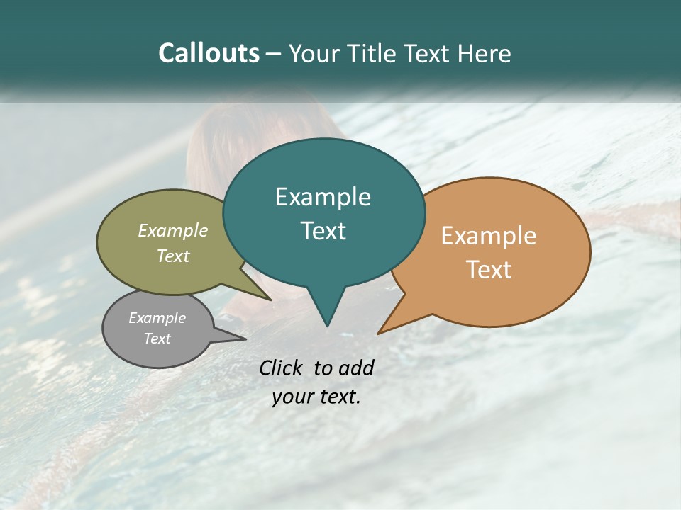 Woman In The Pool PowerPoint Template