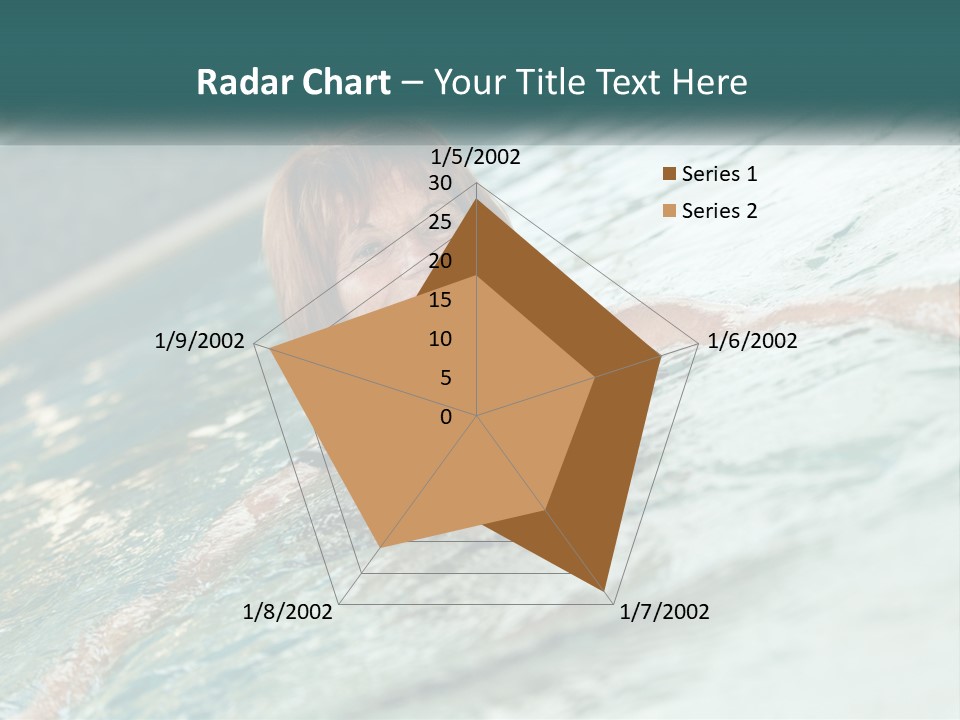 Woman In The Pool PowerPoint Template