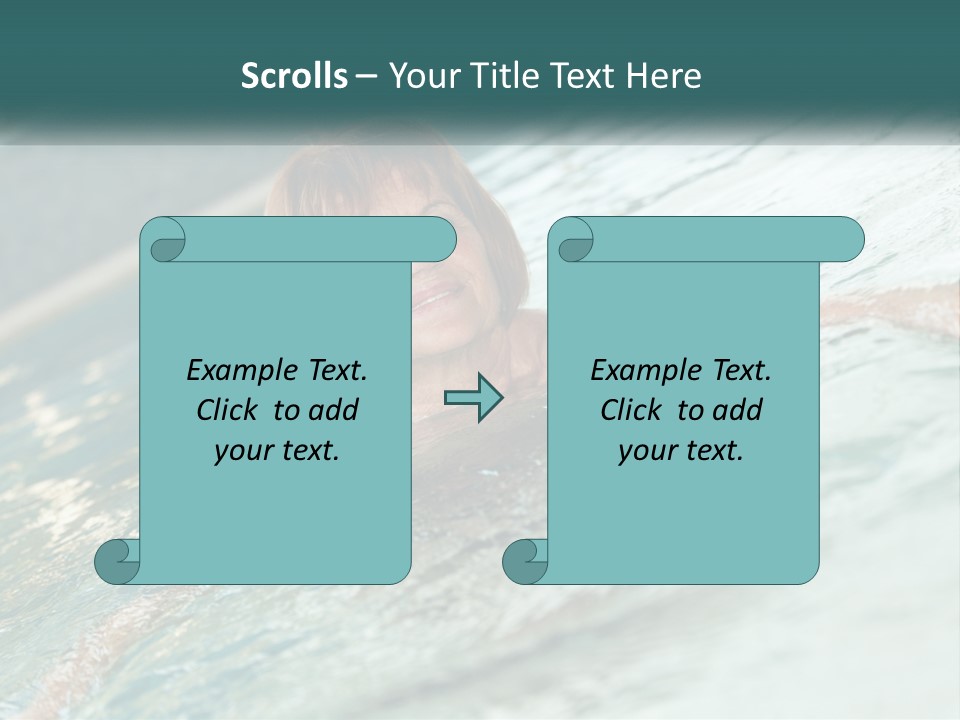 Woman In The Pool PowerPoint Template