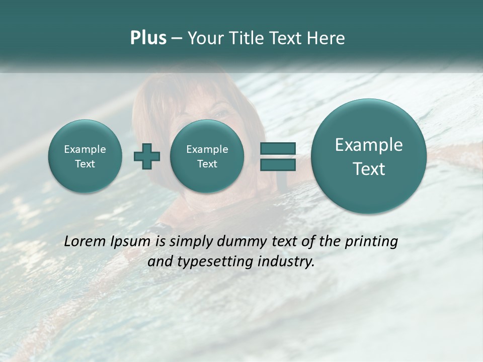 Woman In The Pool PowerPoint Template