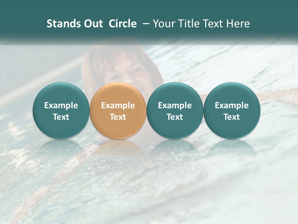 Woman In The Pool PowerPoint Template