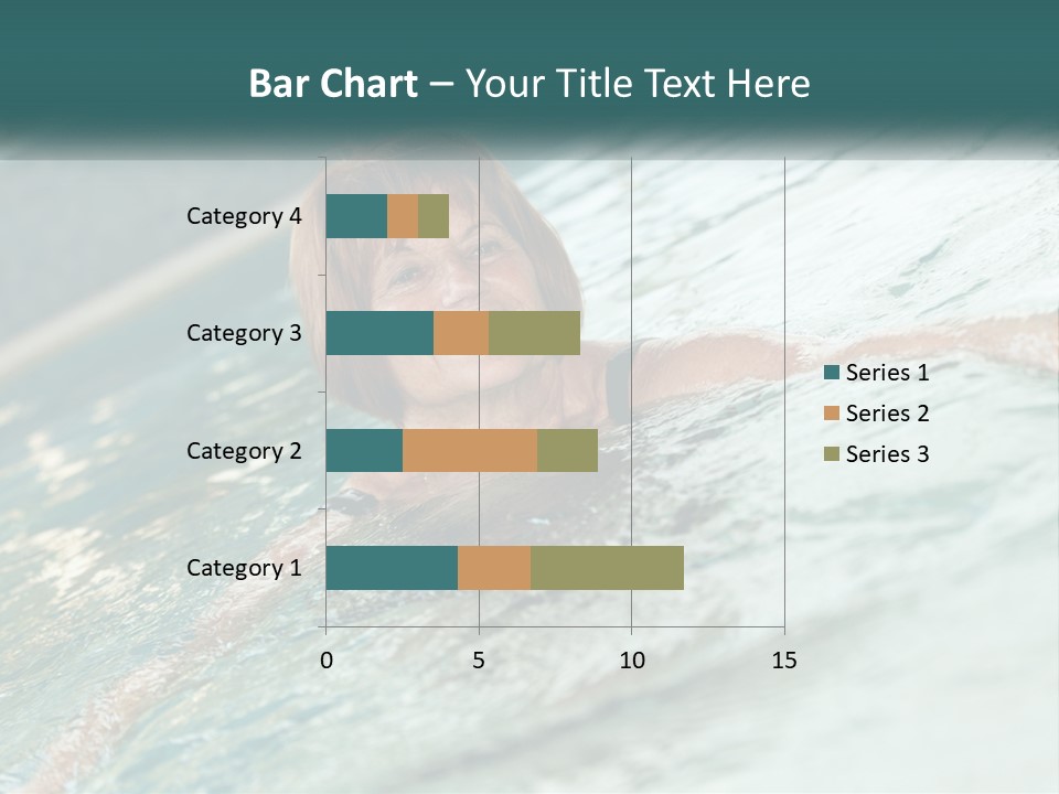 Woman In The Pool PowerPoint Template