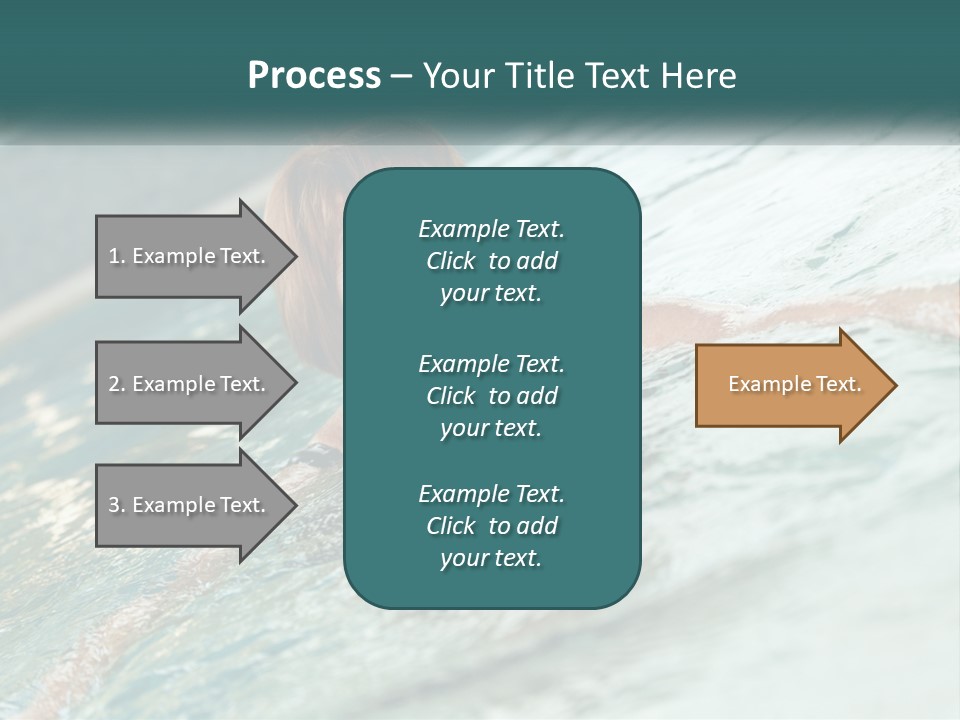 Woman In The Pool PowerPoint Template