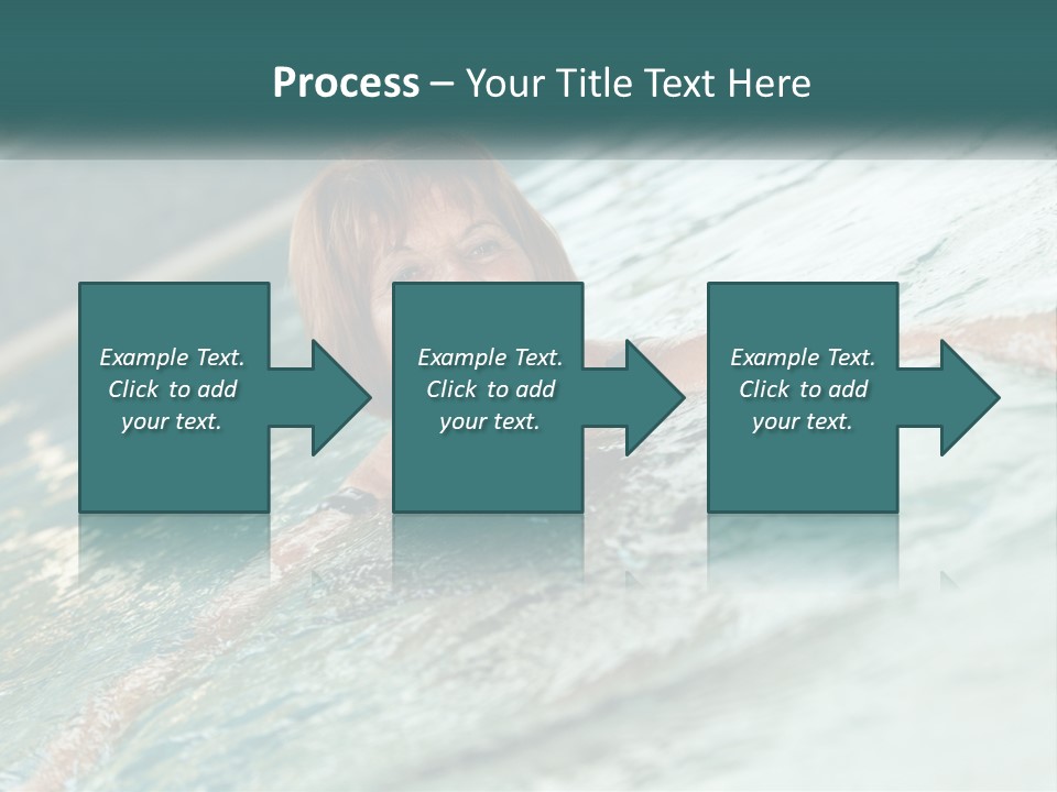 Woman In The Pool PowerPoint Template