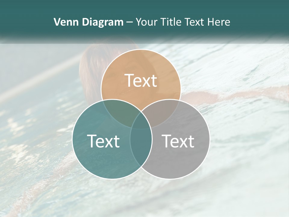 Woman In The Pool PowerPoint Template