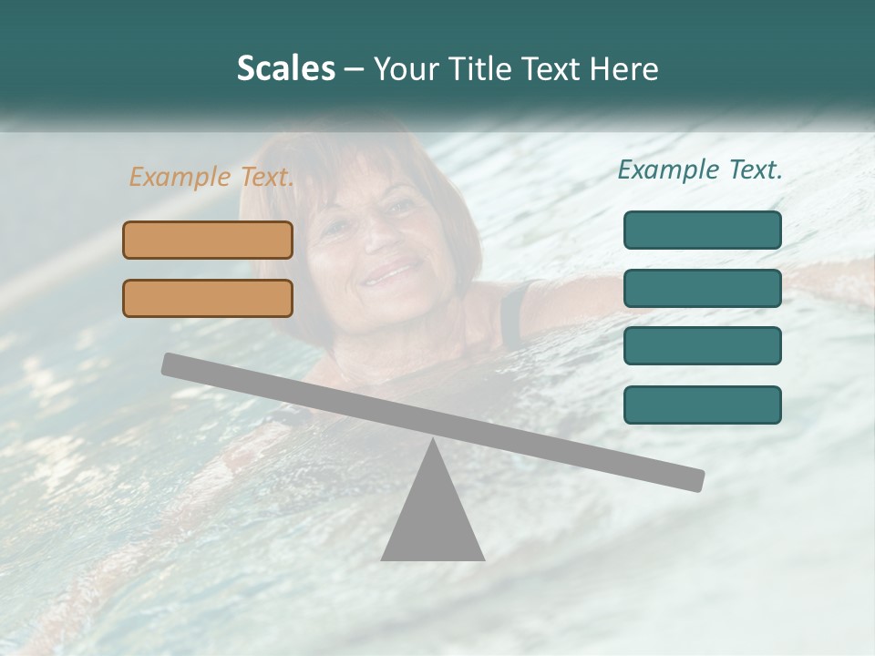 Woman In The Pool PowerPoint Template