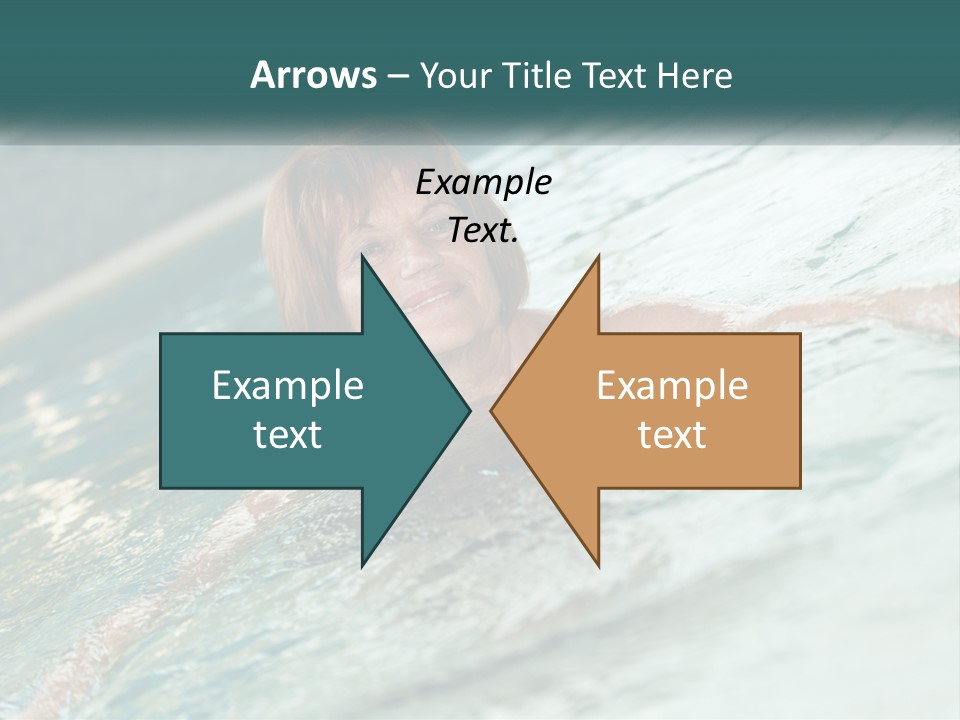 Woman In The Pool PowerPoint Template