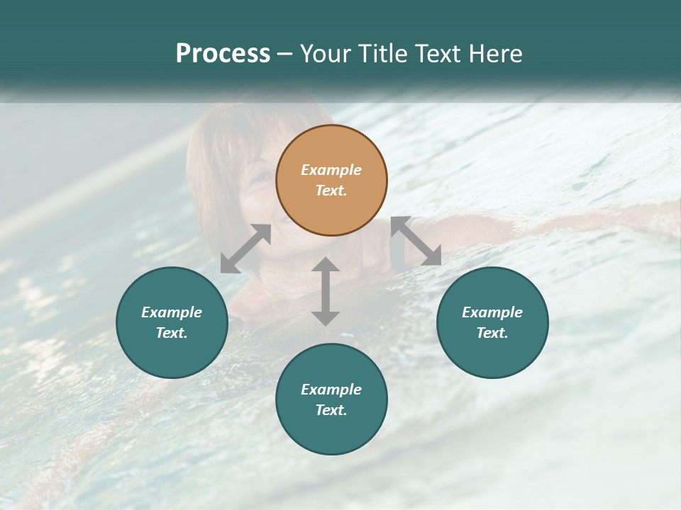 Woman In The Pool PowerPoint Template