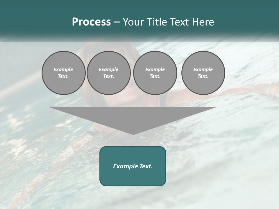 Woman In The Pool PowerPoint Template