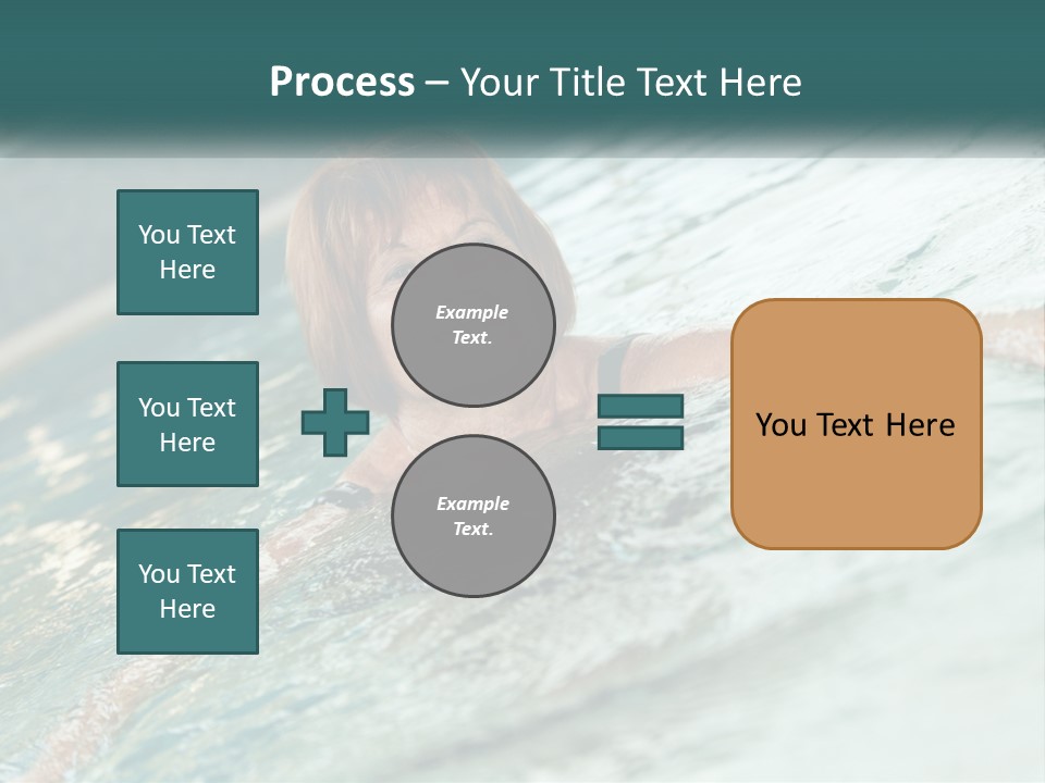 Woman In The Pool PowerPoint Template