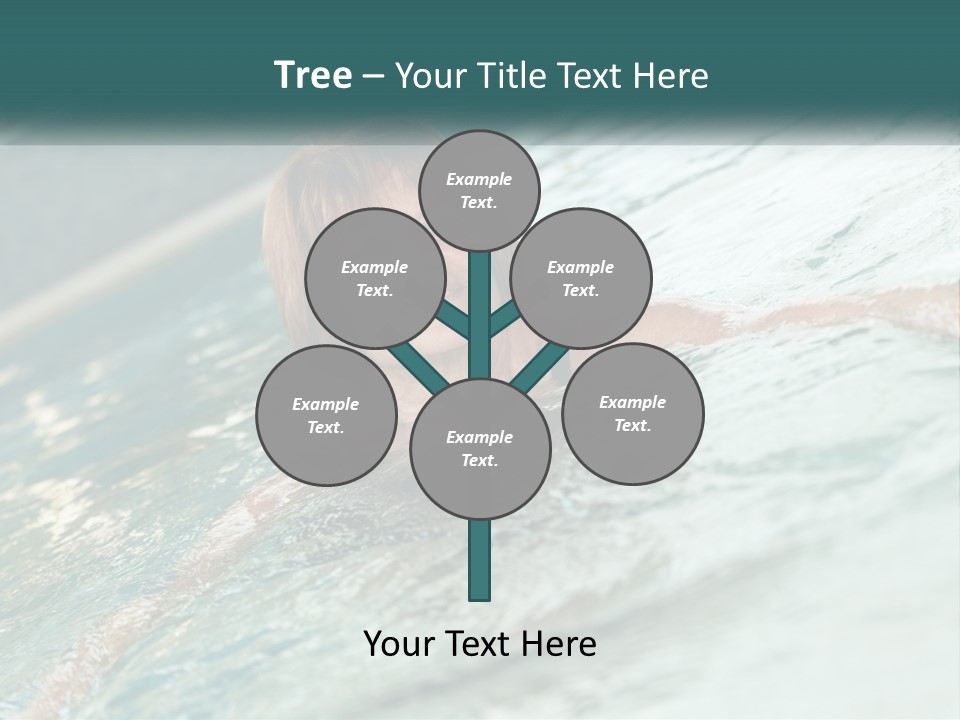 Woman In The Pool PowerPoint Template