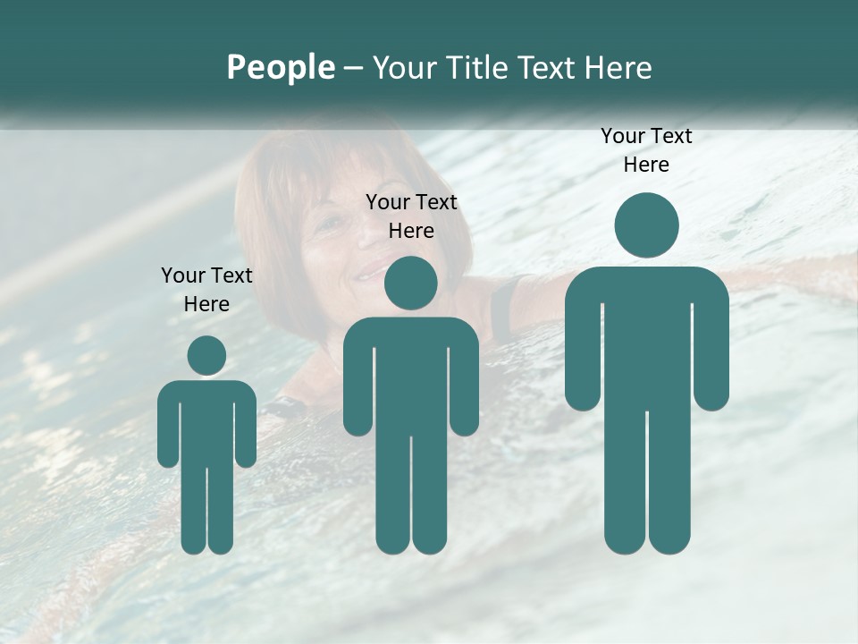 Woman In The Pool PowerPoint Template