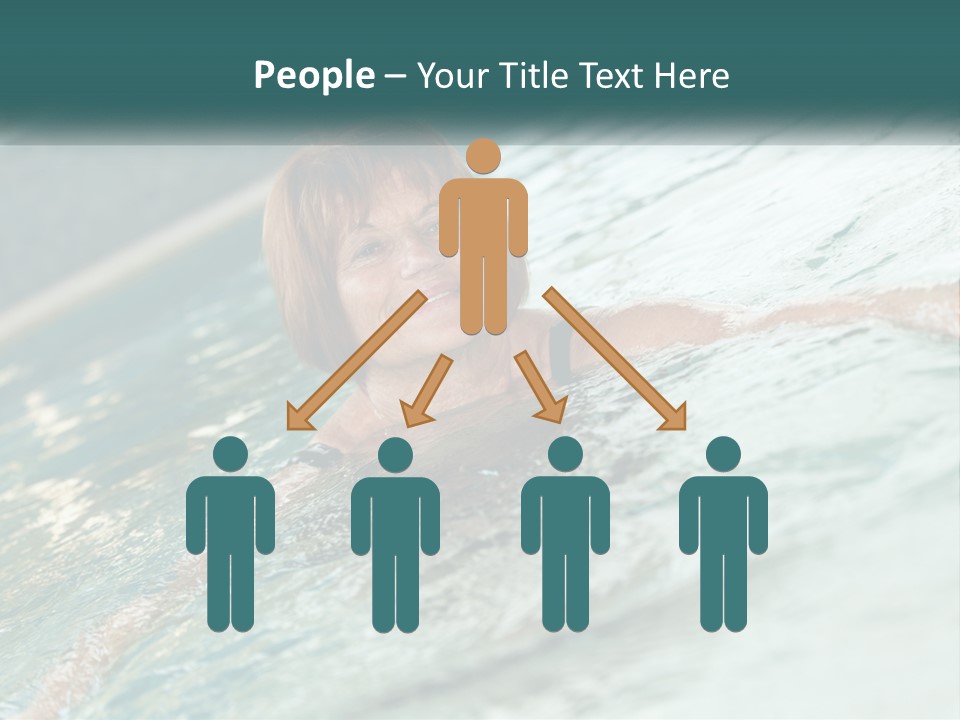 Woman In The Pool PowerPoint Template