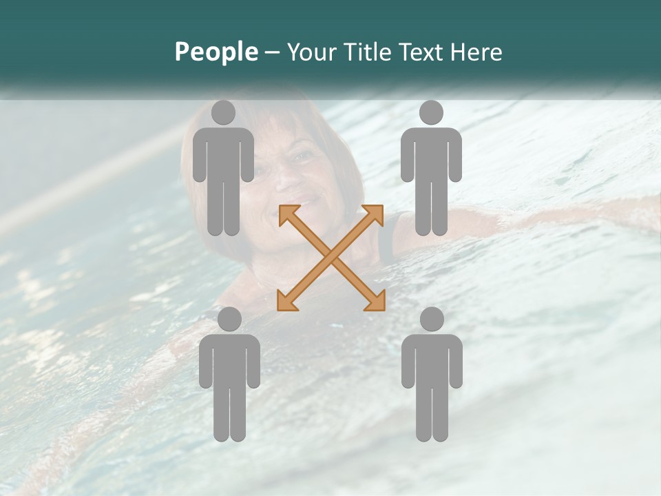 Woman In The Pool PowerPoint Template