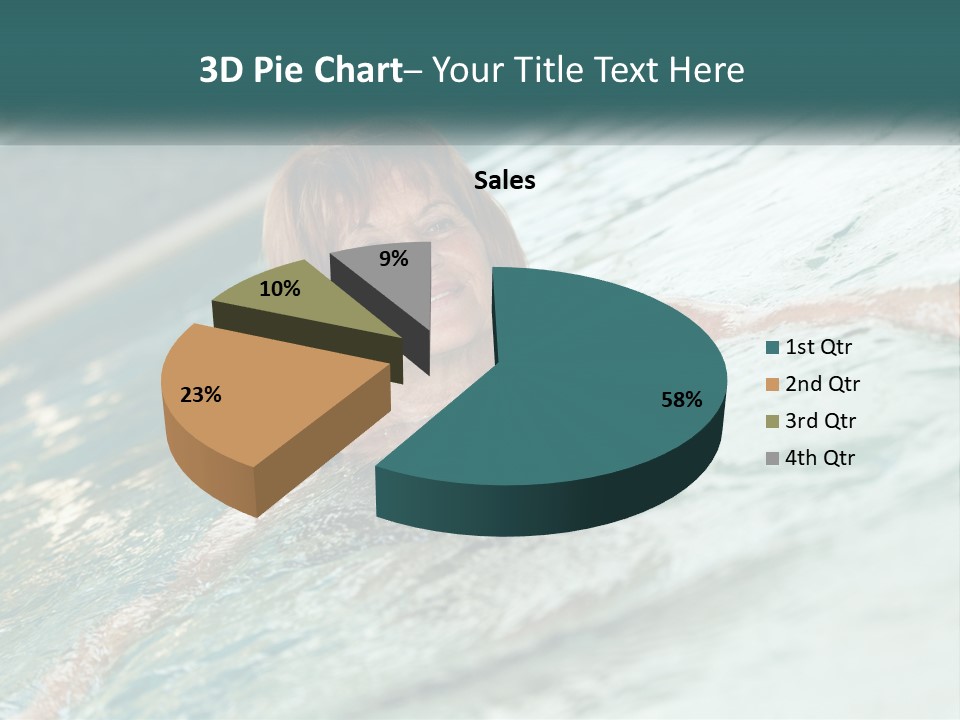 Woman In The Pool PowerPoint Template