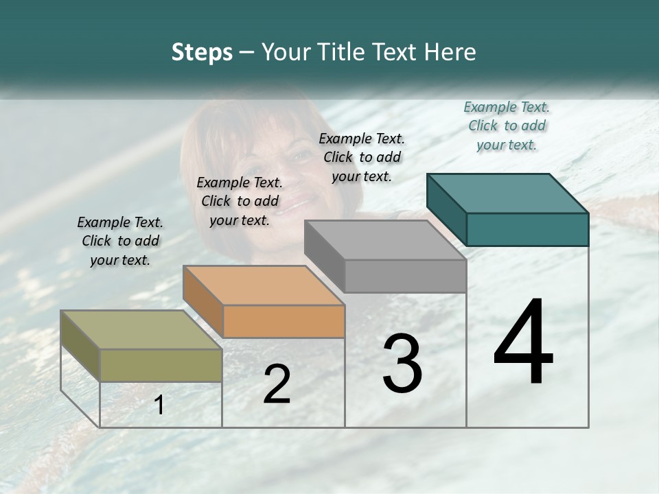 Woman In The Pool PowerPoint Template