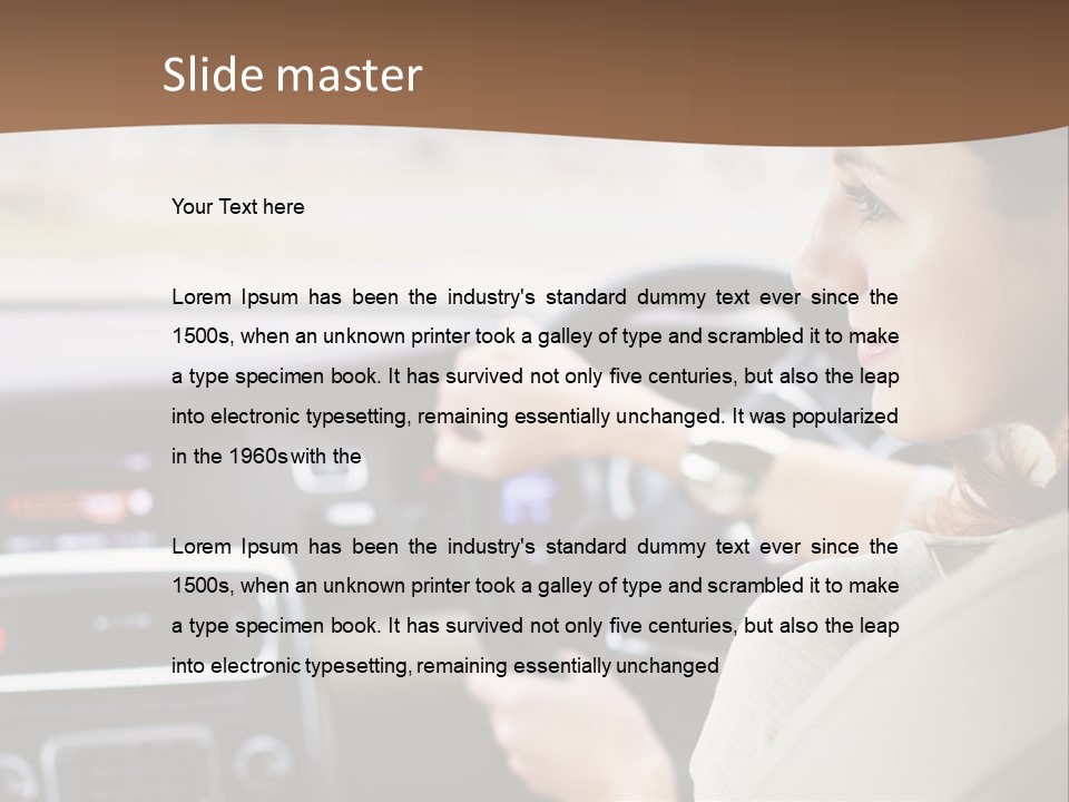 Driving Girl PowerPoint Template