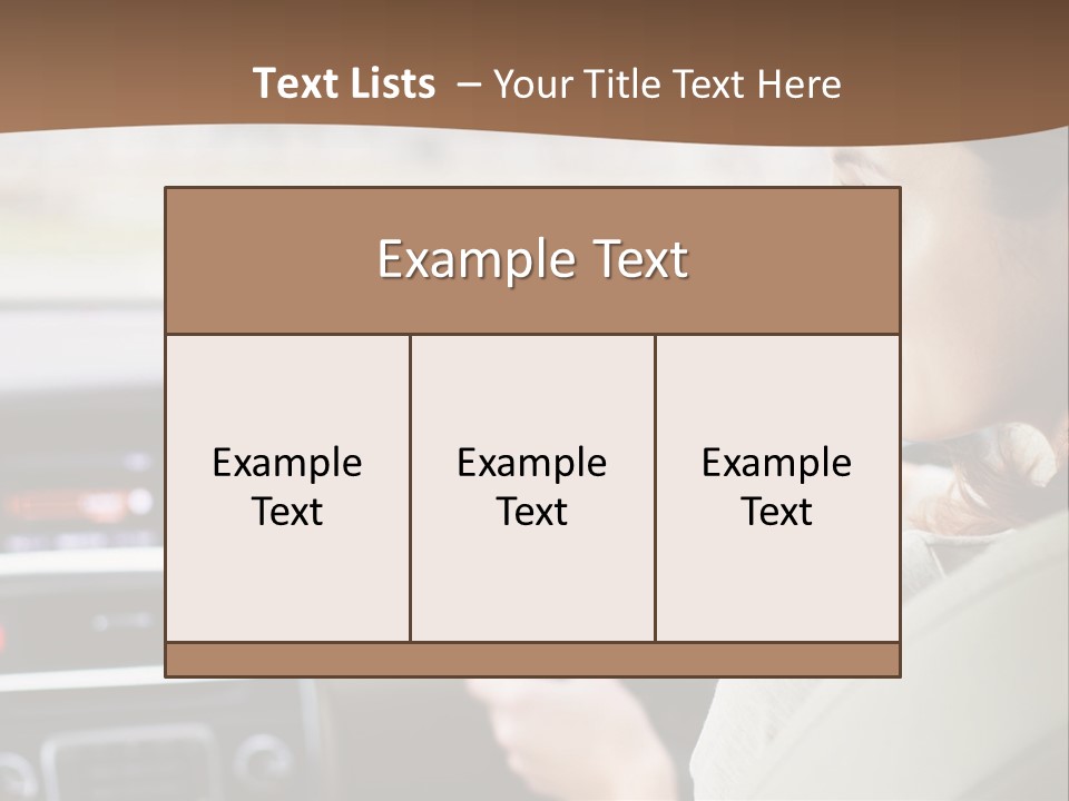 Driving Girl PowerPoint Template