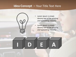Driving Girl PowerPoint Template