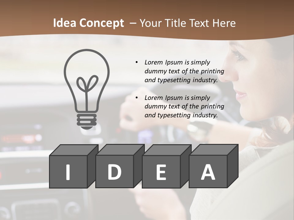 Driving Girl PowerPoint Template