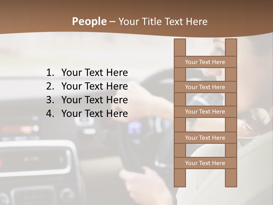 Driving Girl PowerPoint Template