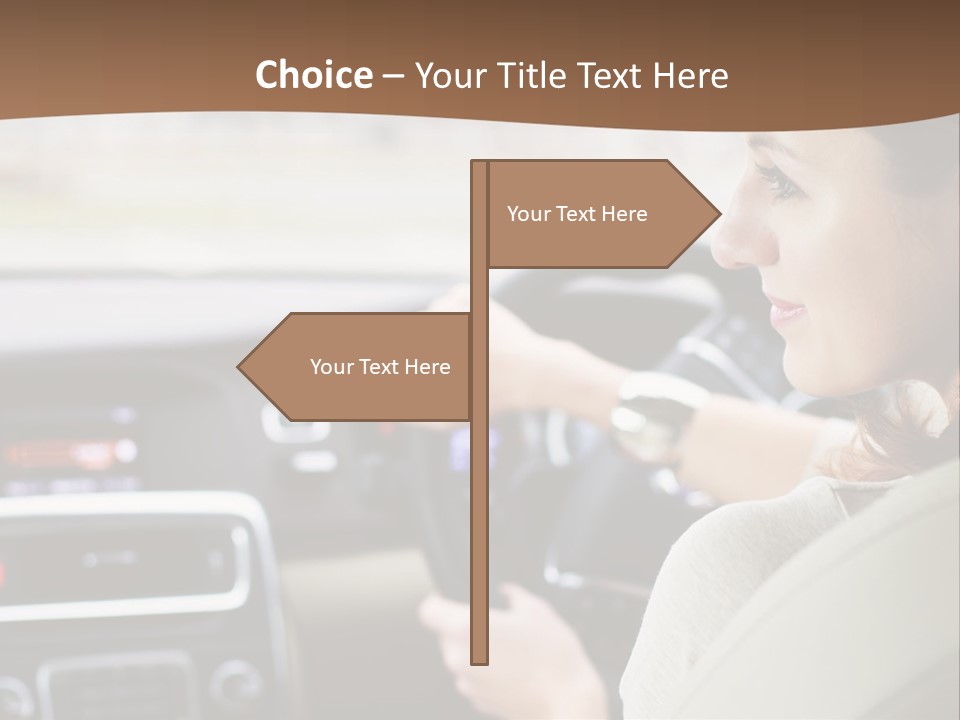 Driving Girl PowerPoint Template
