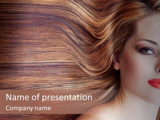 Long Hair Girl PowerPoint Template