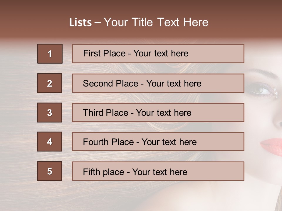 Long Hair Girl PowerPoint Template