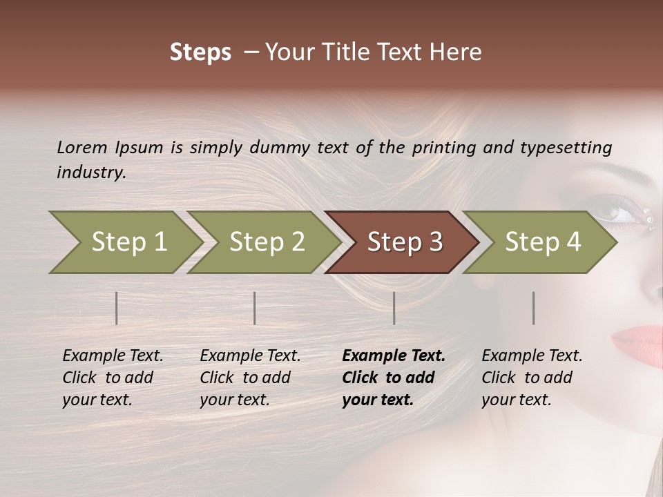 Long Hair Girl PowerPoint Template