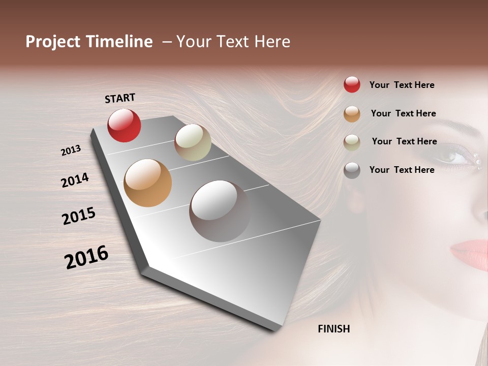 Long Hair Girl PowerPoint Template