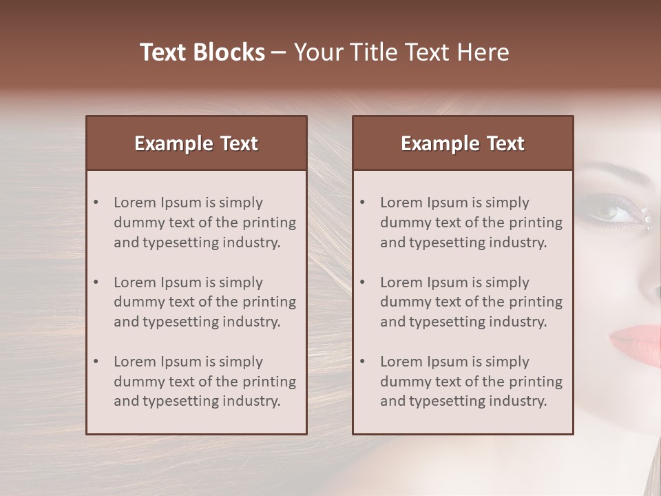 Long Hair Girl PowerPoint Template