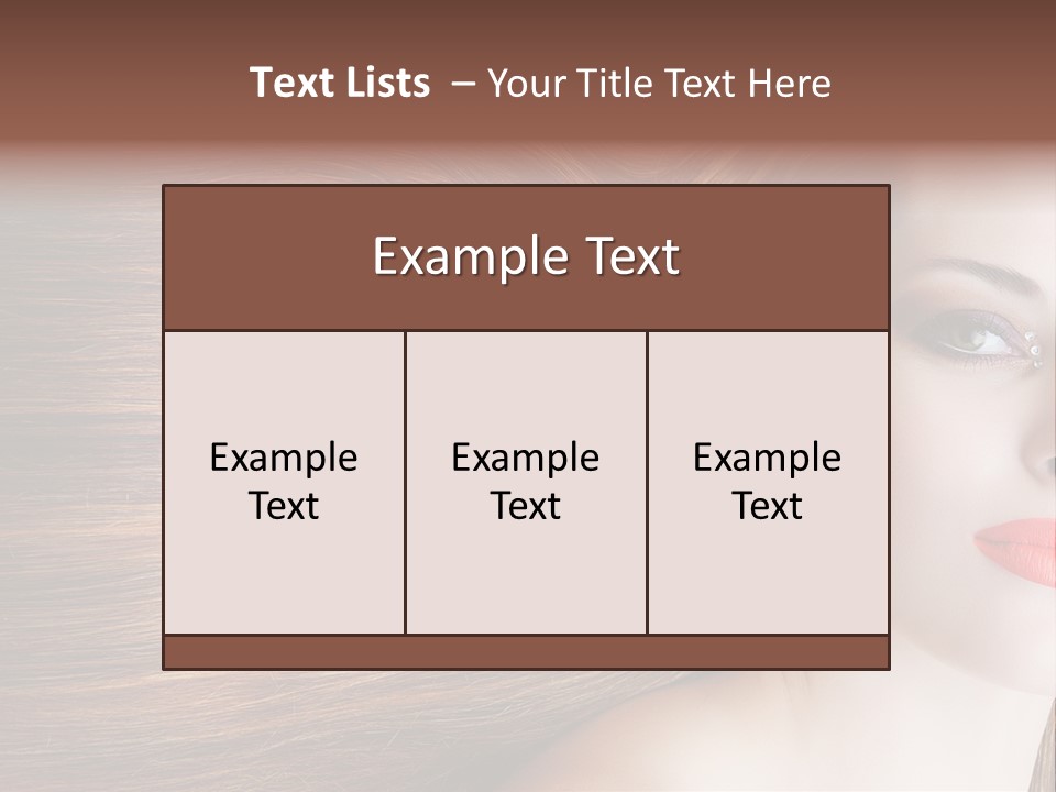 Long Hair Girl PowerPoint Template