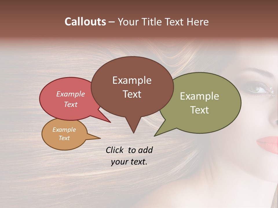 Long Hair Girl PowerPoint Template