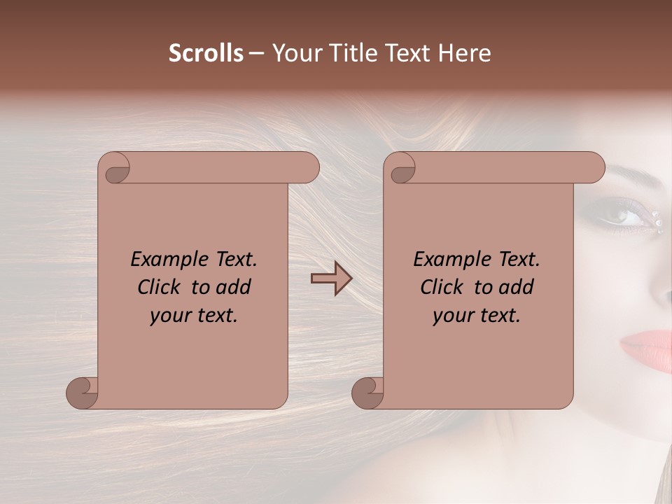 Long Hair Girl PowerPoint Template