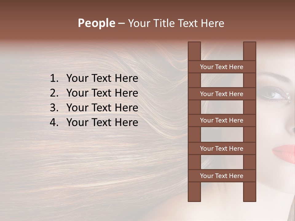 Long Hair Girl PowerPoint Template