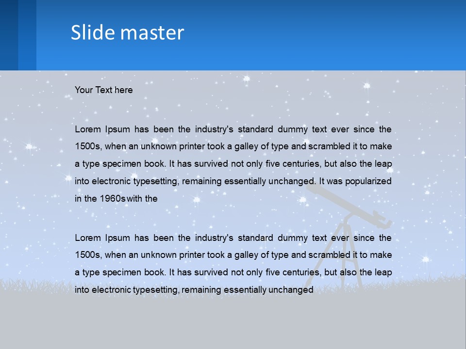 Night Starry Sky PowerPoint Template