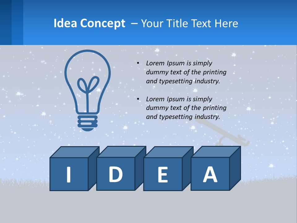 Night Starry Sky PowerPoint Template