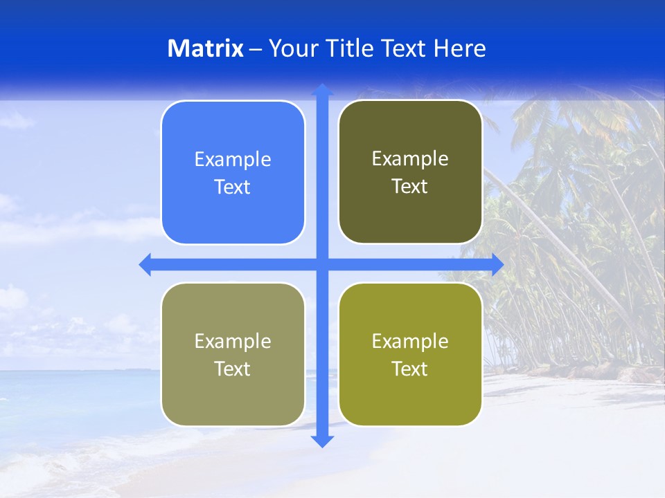 Palm Trees By The Sea PowerPoint Template