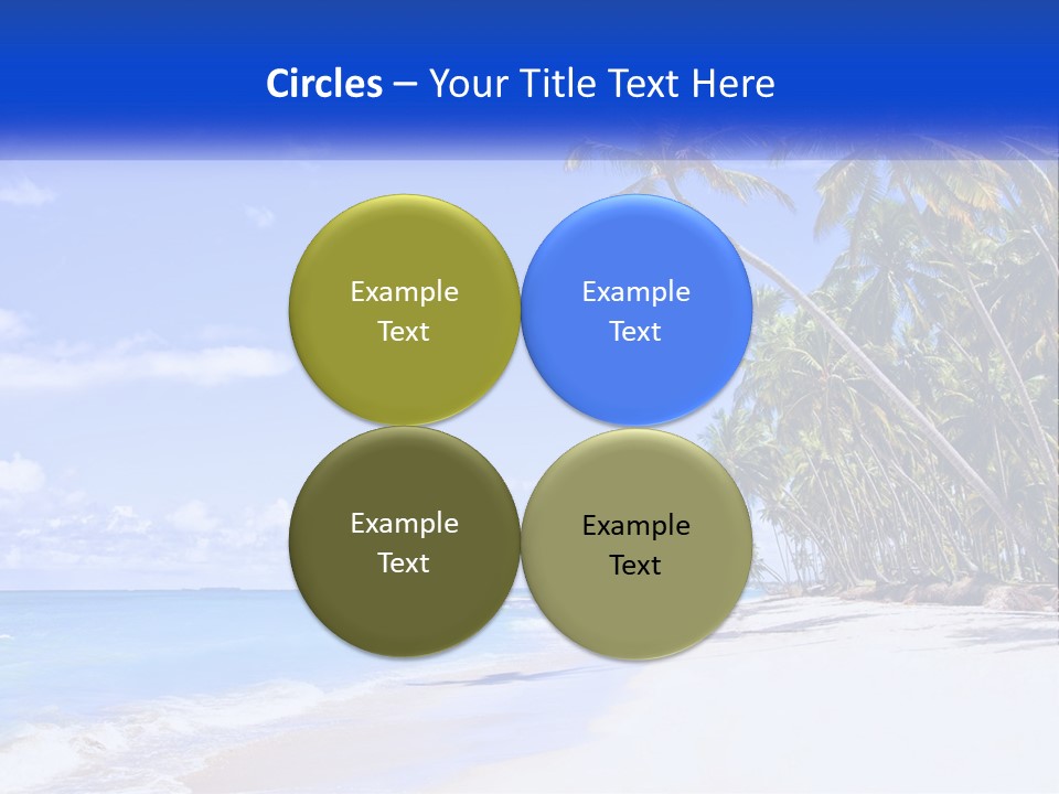 Palm Trees By The Sea PowerPoint Template