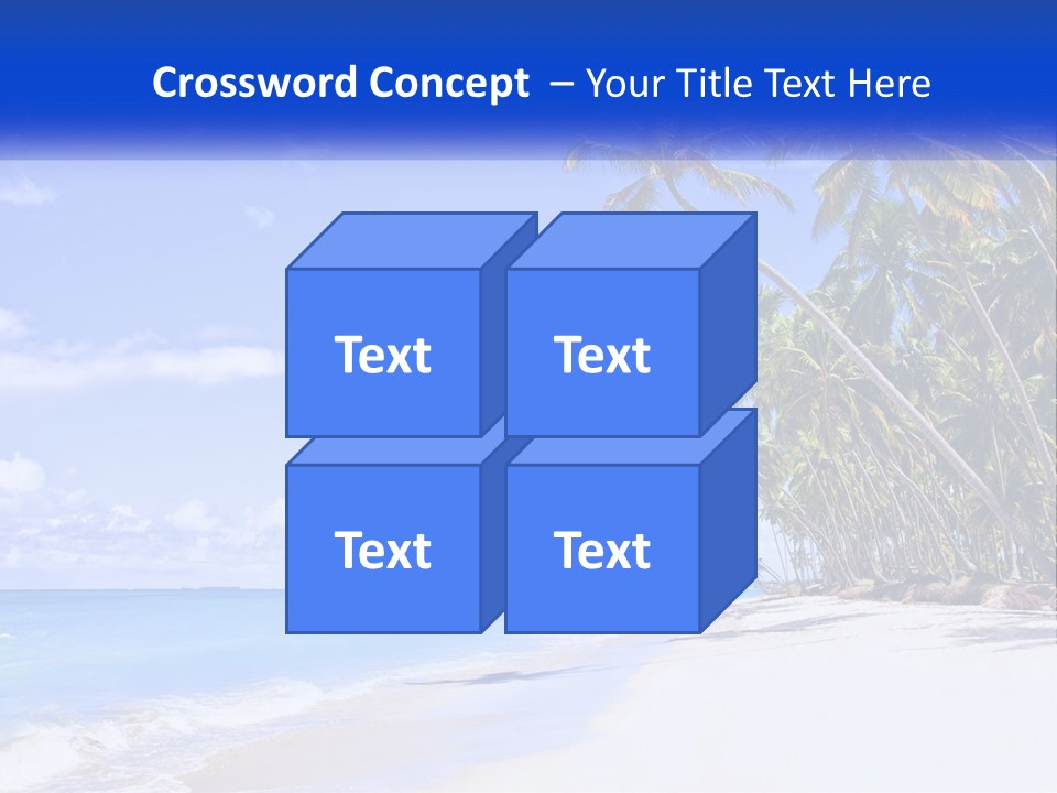 Palm Trees By The Sea PowerPoint Template