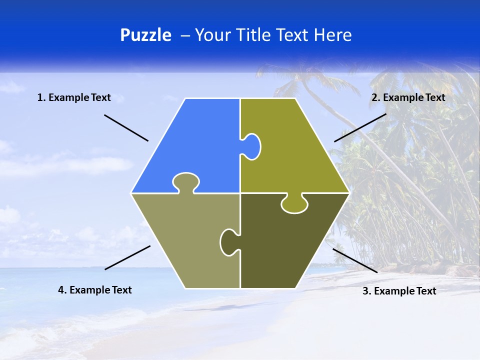 Palm Trees By The Sea PowerPoint Template