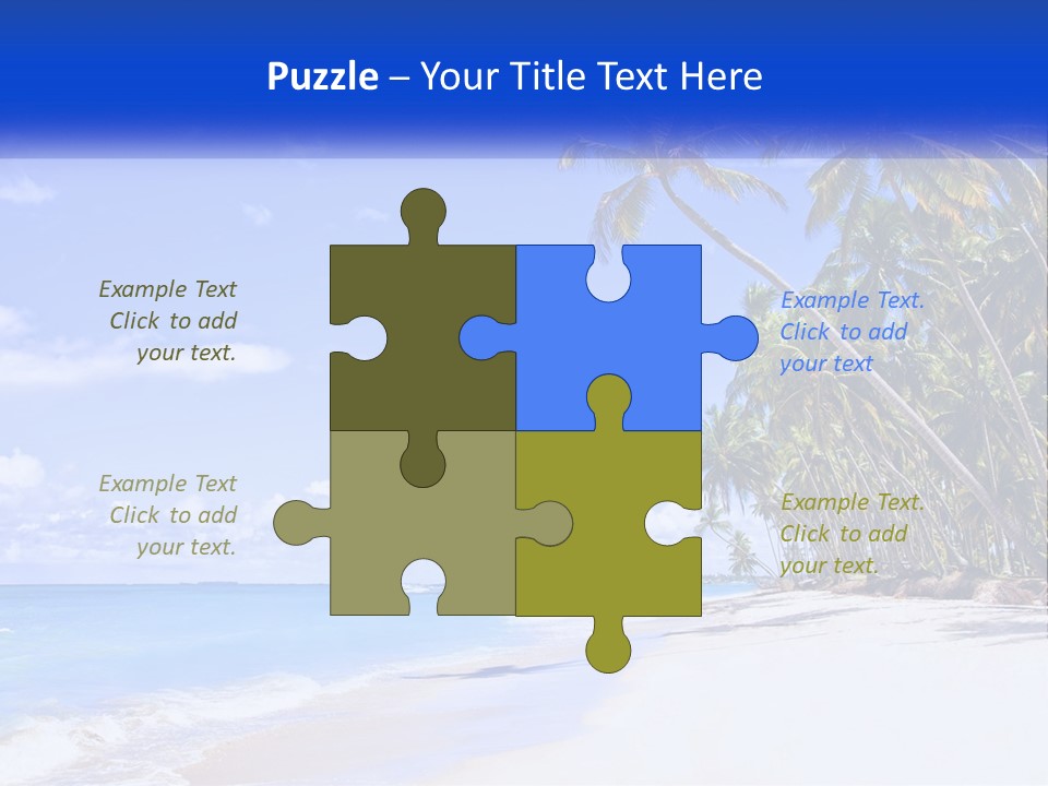 Palm Trees By The Sea PowerPoint Template