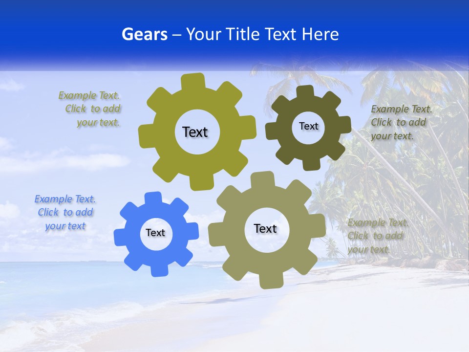 Palm Trees By The Sea PowerPoint Template