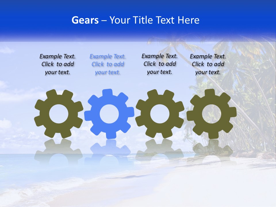 Palm Trees By The Sea PowerPoint Template