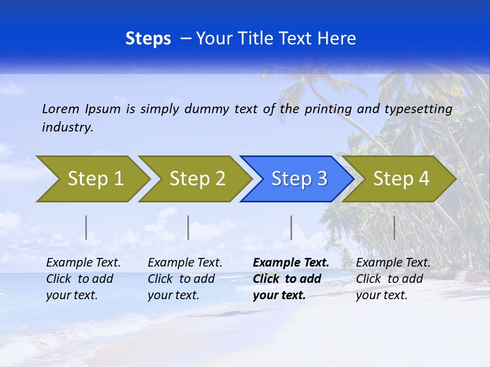 Palm Trees By The Sea PowerPoint Template
