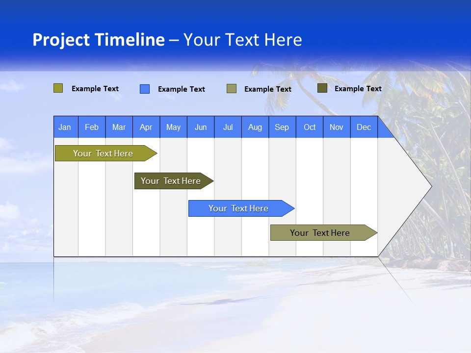 Palm Trees By The Sea PowerPoint Template