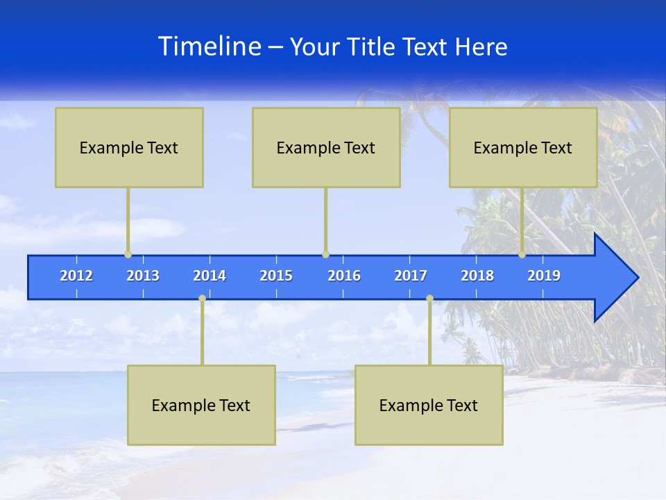 Palm Trees By The Sea PowerPoint Template