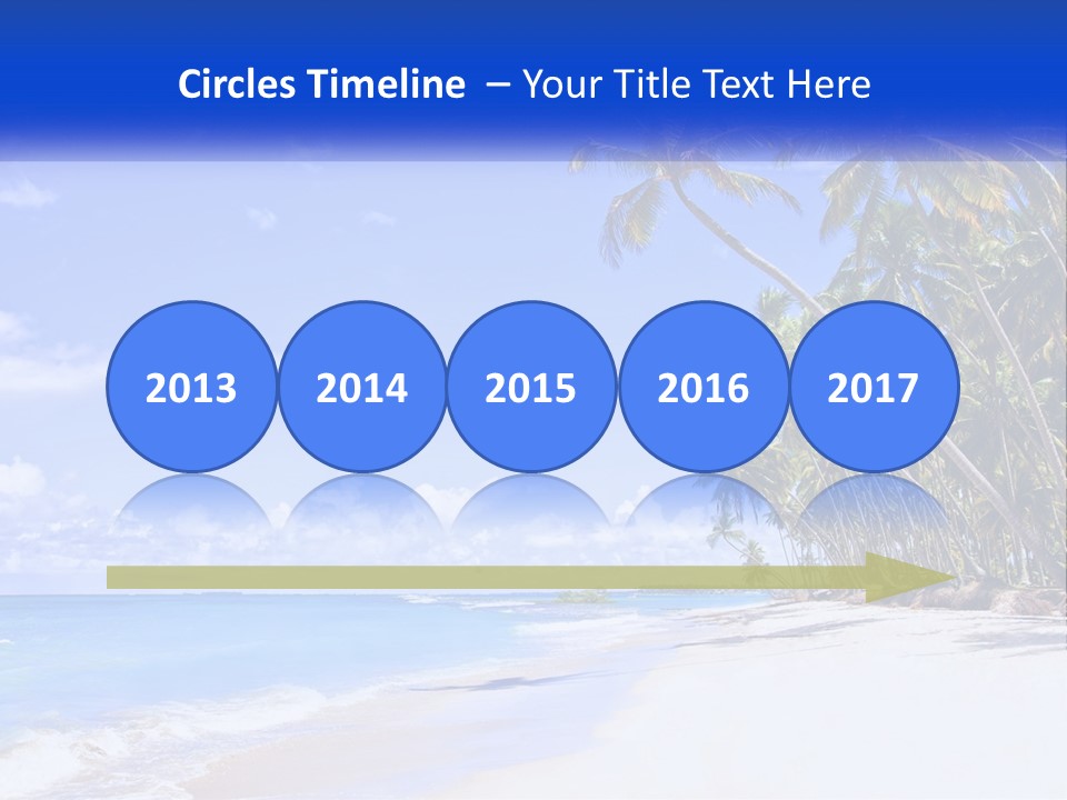 Palm Trees By The Sea PowerPoint Template