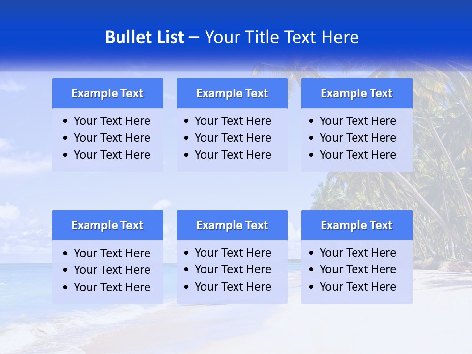 Palm Trees By The Sea PowerPoint Template