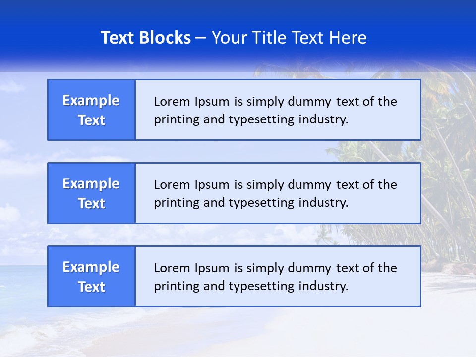 Palm Trees By The Sea PowerPoint Template